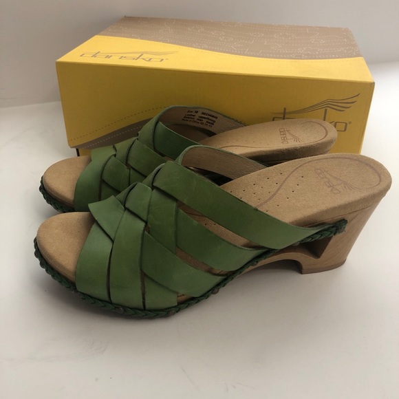 Dansko Shoes - Dansko Tory Green Vegetable Tanned Strappy Sandals